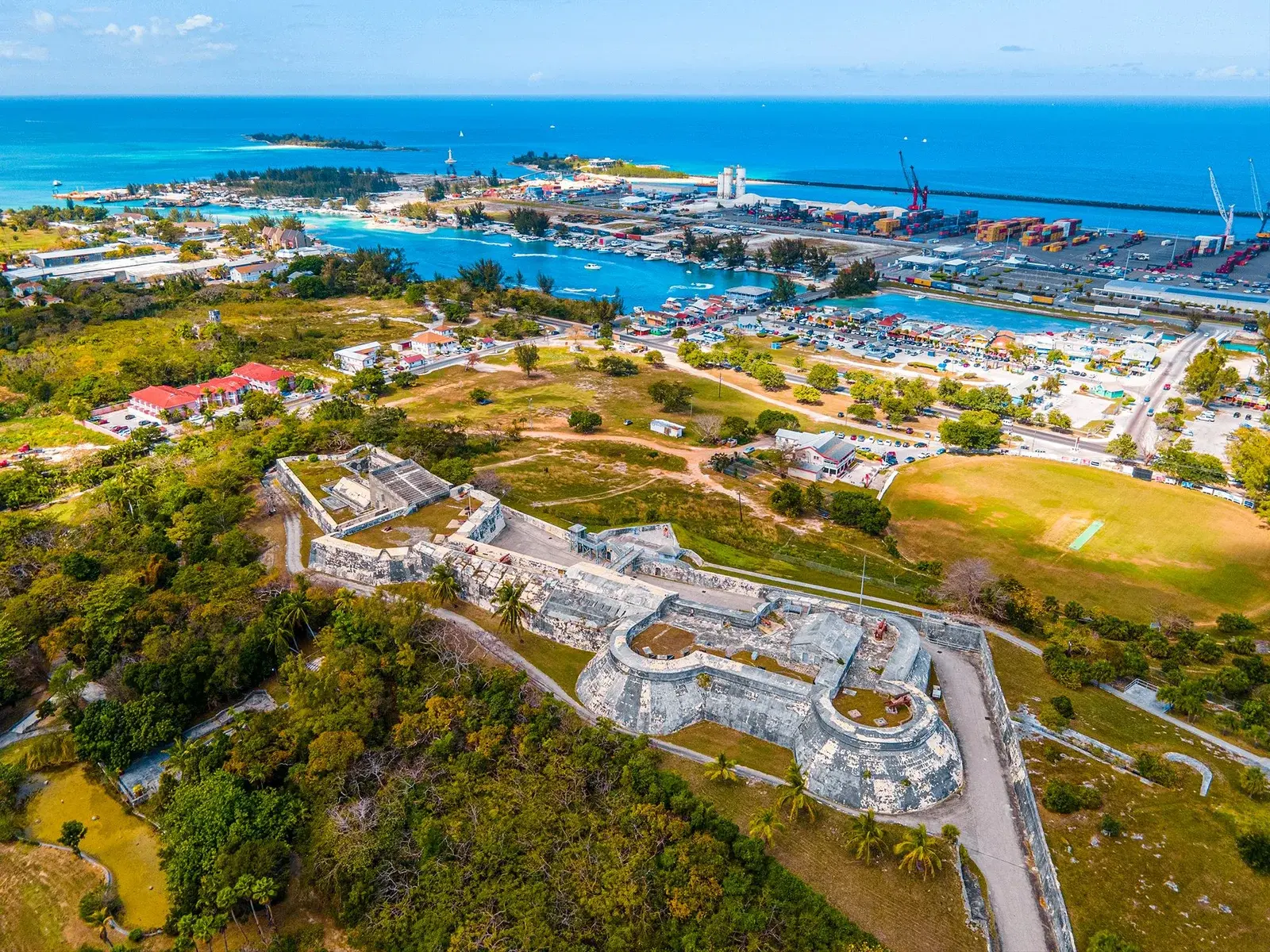 Aerial view of Fort Charlotte in Nassau